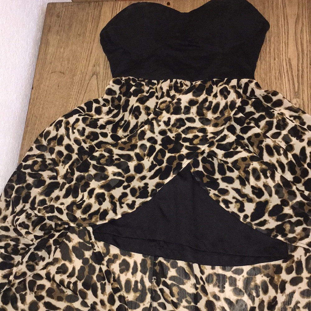 Asymmetrical Leopard print dress